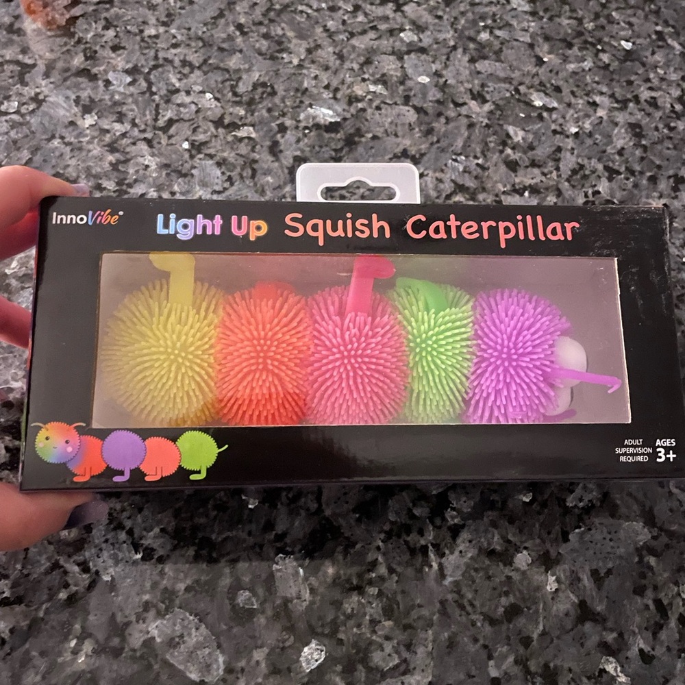 Light up kids Squish Caterpillar NIB Age 3+
